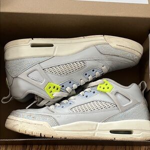 Jordan Kids Shoes in Gray and Neon Yellow